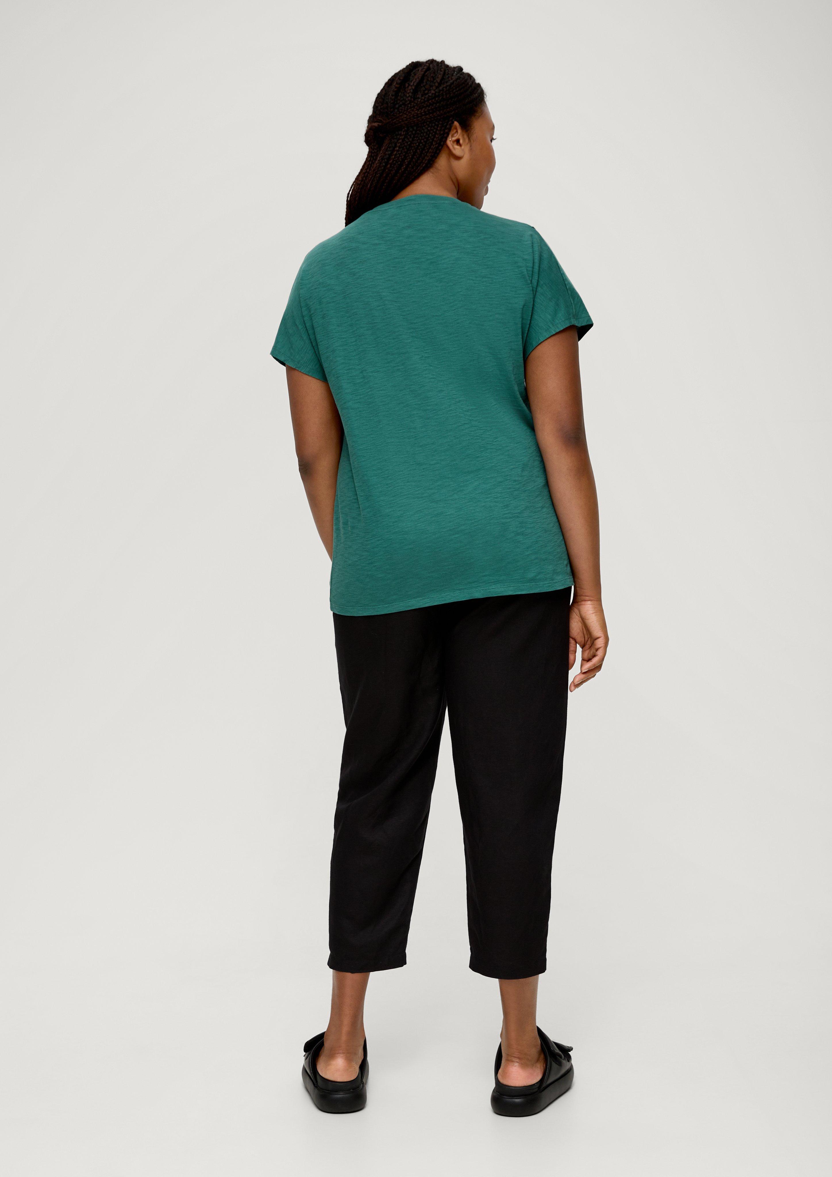Baumwollshirt mit Falten-Detail  2131704-6590