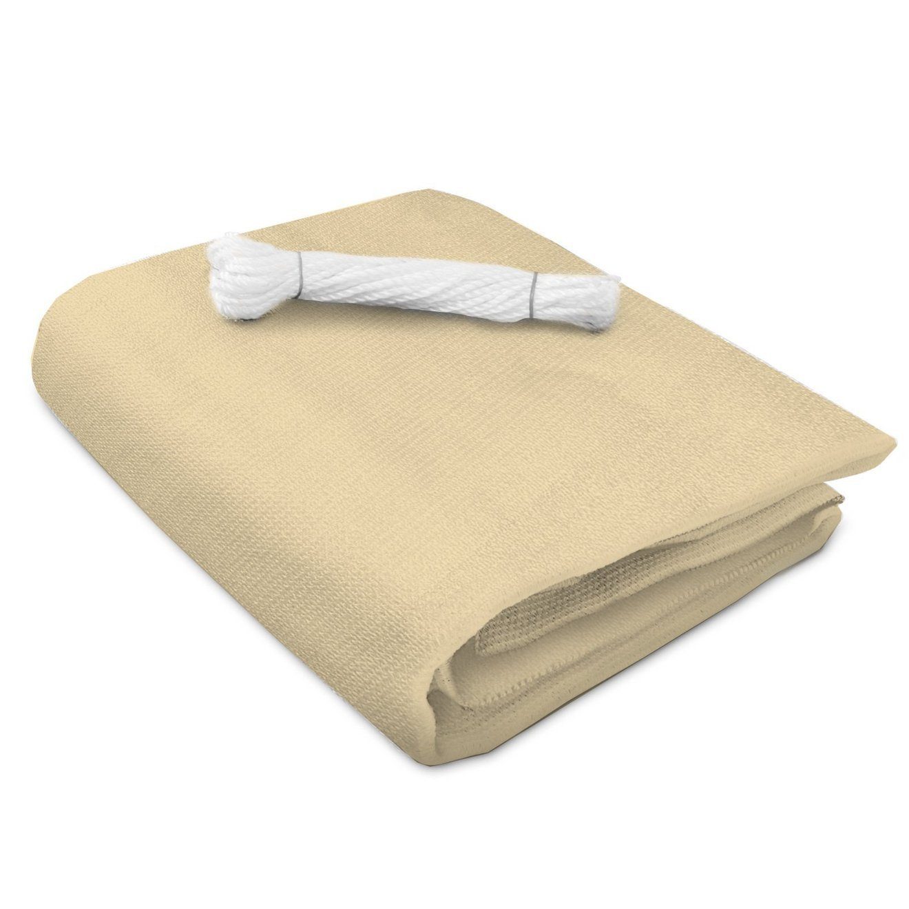 Karat Balkonsichtschutz Balkonsichtschutz creme-beige, Sichtschutz für den Balkon, 90 x 500 cm Robustes und wetterfestes Material