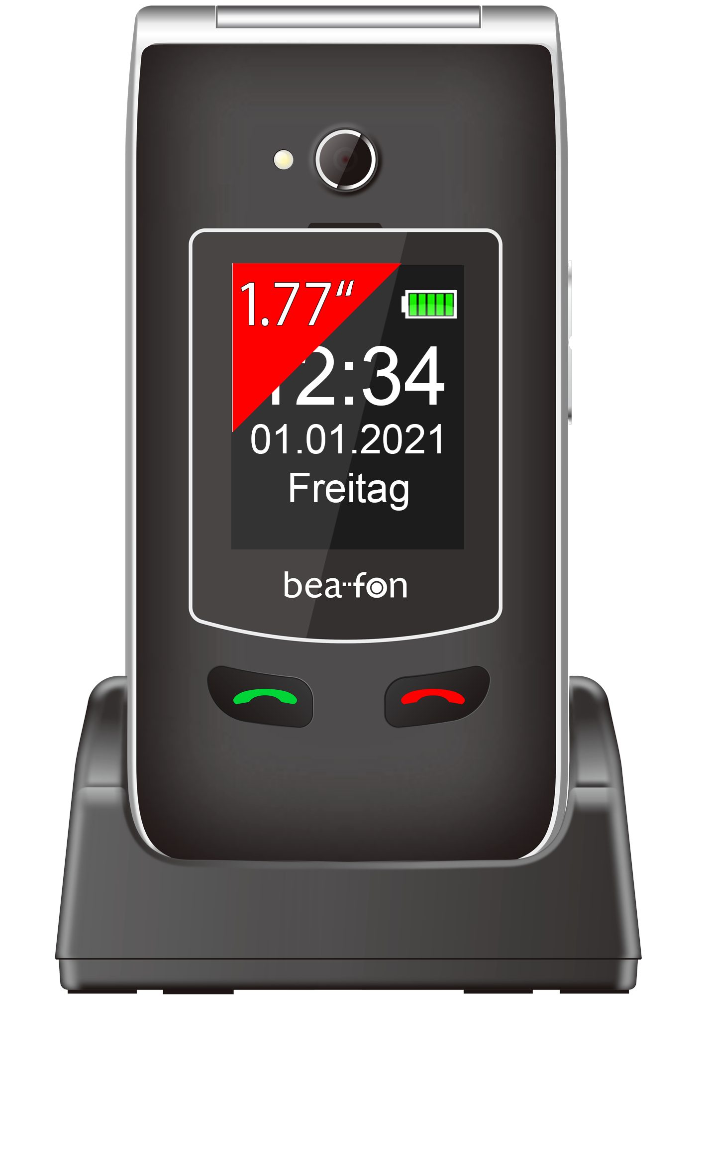 Beafon SL645plus Seniorenhandy (7,11 cm/2.8 Zoll, 3 MP Kamera, 2 Displays, Gesprächsannahme und Beenden Taste auf der Vorderseite)