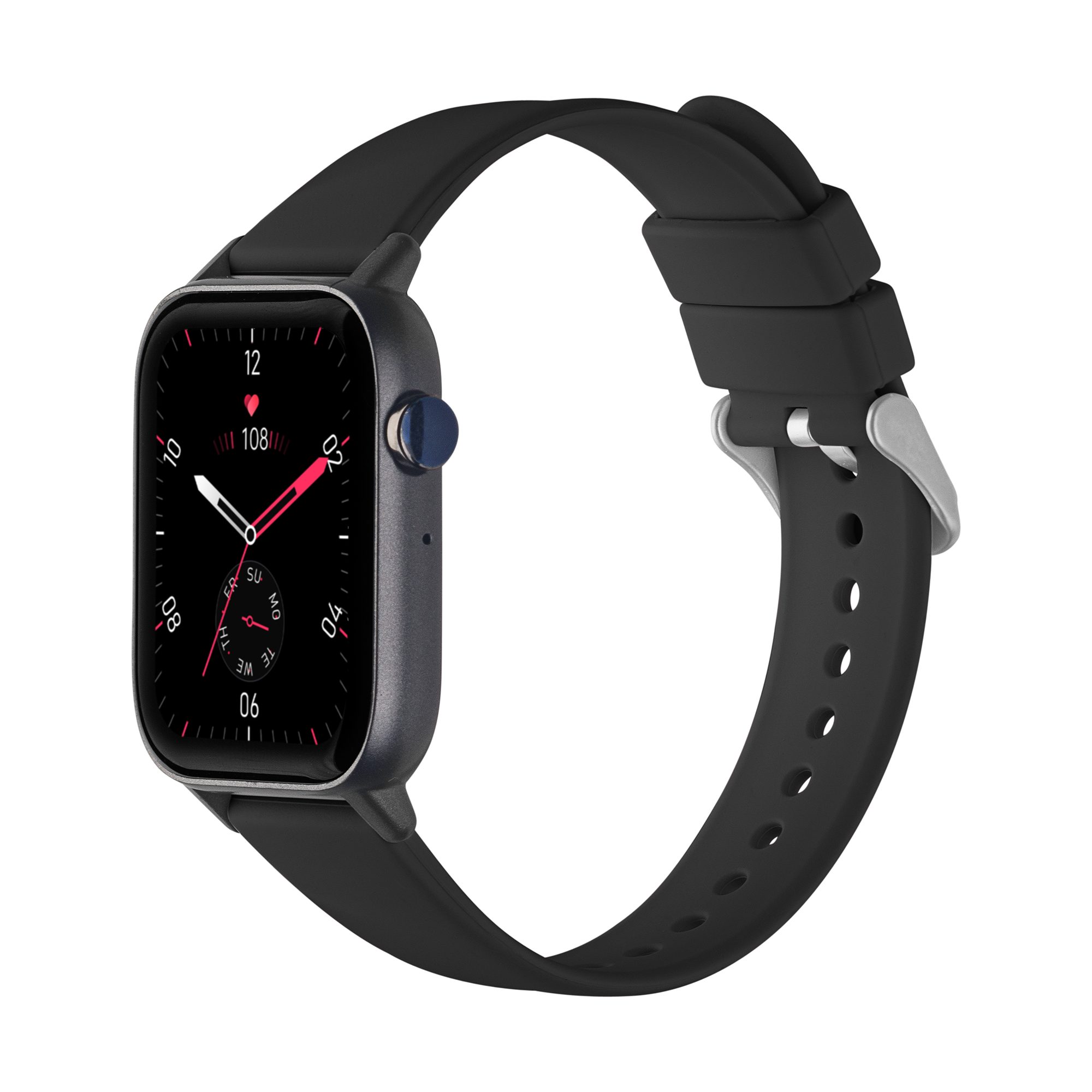 Levowatch DOITX2 Smartwatch (4,3 cm/1,7 Zoll), Wechselband, Telefonie, Thermo, HD 380x320, Echtzeit-HF, Alu-Umrandung, 24 Modi