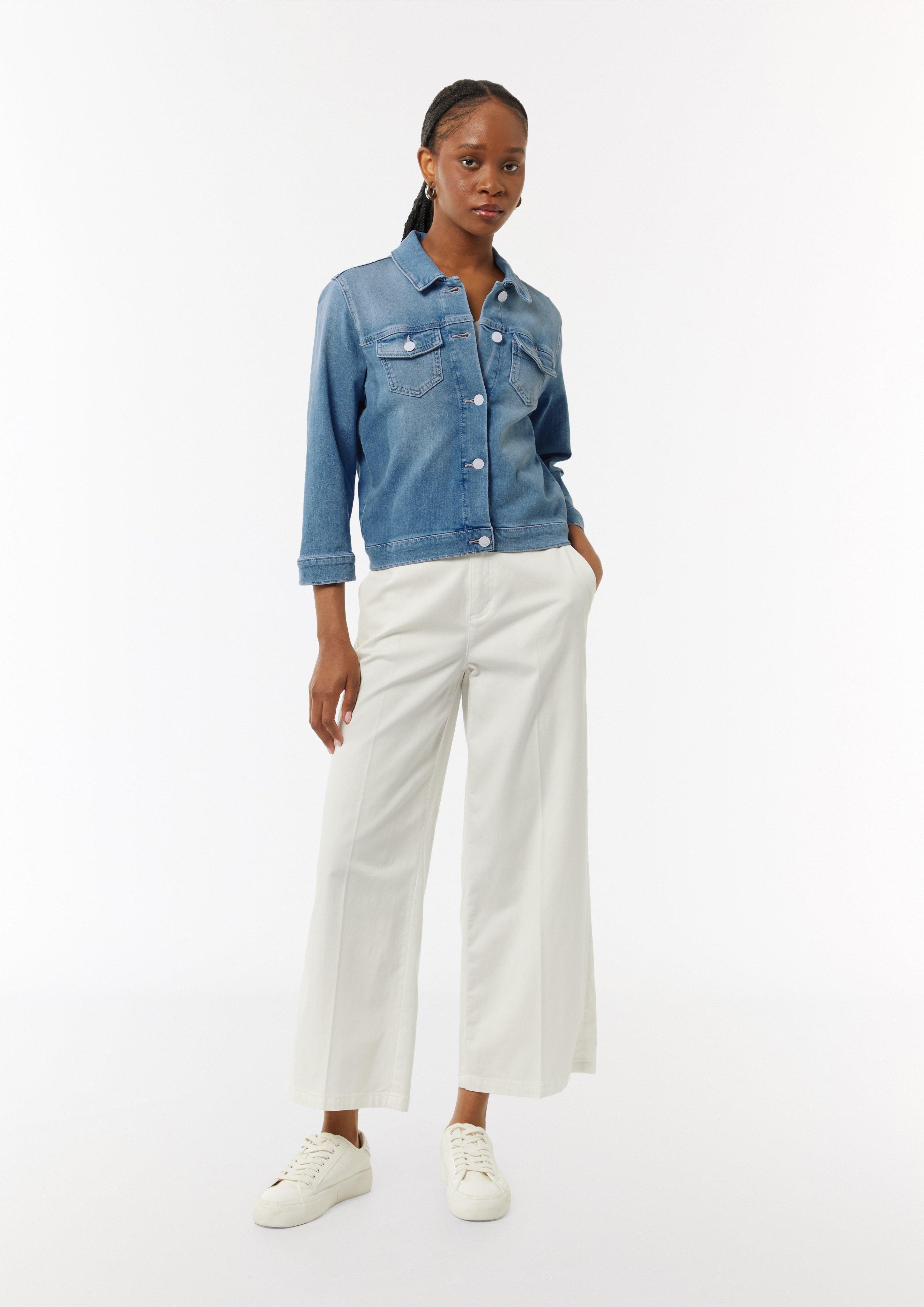 Jeansjacke mit 3/4-Ärmel - blau