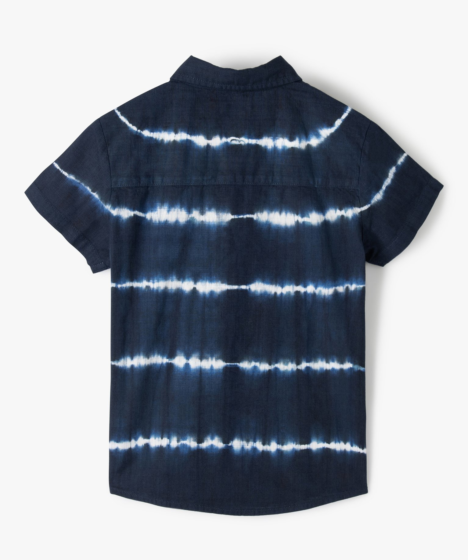 Chemise Garçon à manches courtes tie-and-dye marine | GEMO