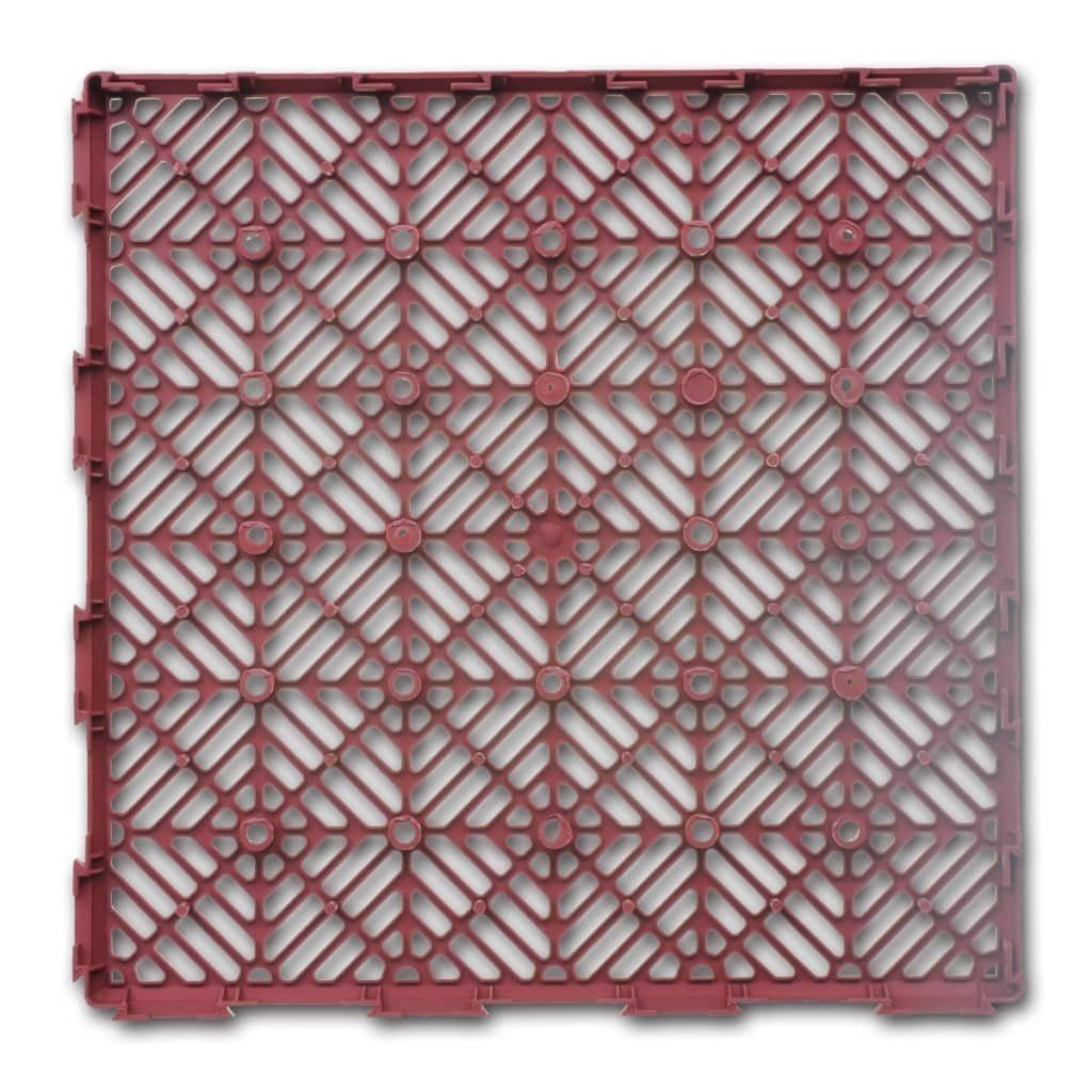 Teppichboden Garten Fliesen Kunststoff Boden Fliesen 29 x 29 cm 24 Stück, vidaXL, Höhe: 0.8 mm
