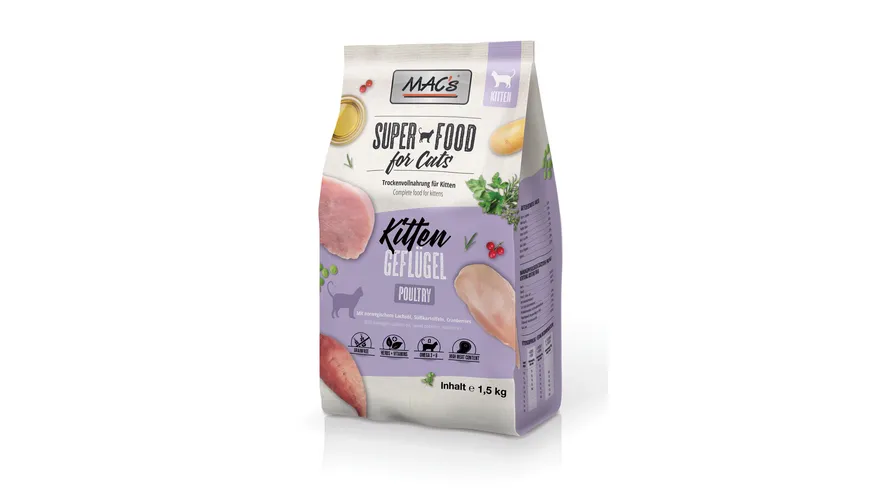 MAC's CAT Katzentrockenfutter Kitten Geflügel 1500 g