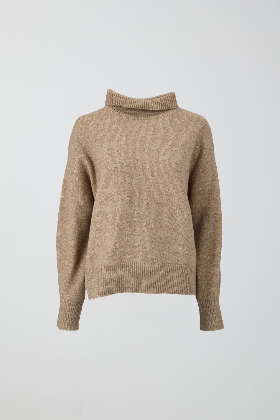 Funnel neck knit sweater