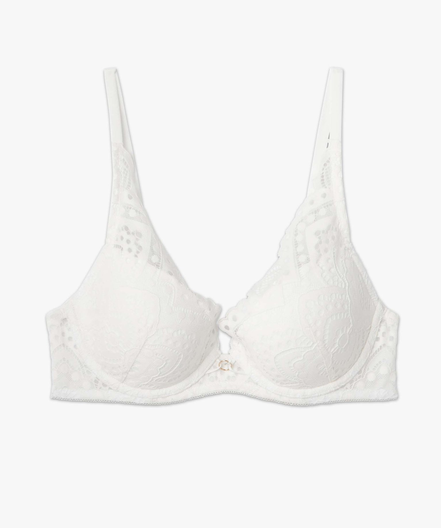 Soutien-gorge corbeille en dentelle avec armatures blanc | GEMO