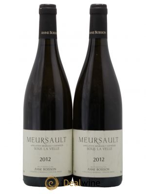 Meursault Sous la Velle Anne Boisson  2012 - Lot de 2 Bouteilles