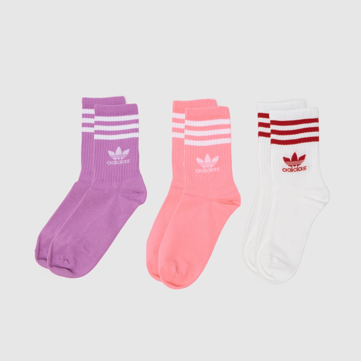adidas multi originals crew strumpor 3-pack