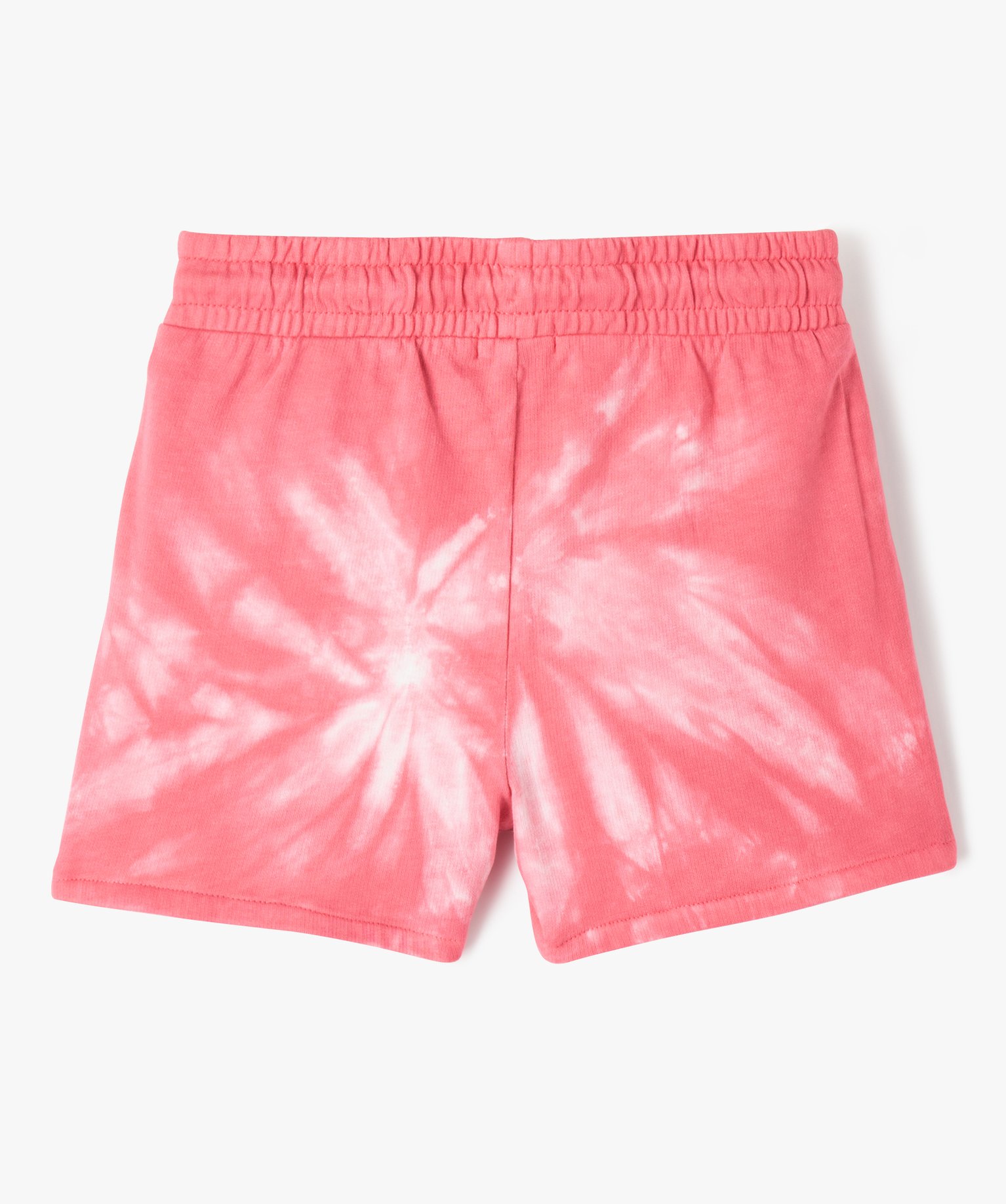 Short en maille avec ceinture élastique fille rose fonce | GEMO