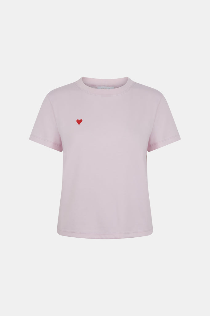 T-shirt coeur brodé