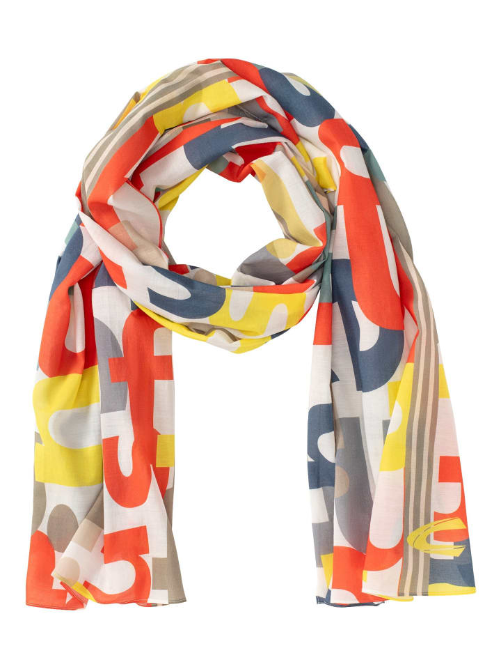 Camel Active Feines Modetuch mit sommerlichem Letter Print in Mehrfarbig günstig kaufen onesize