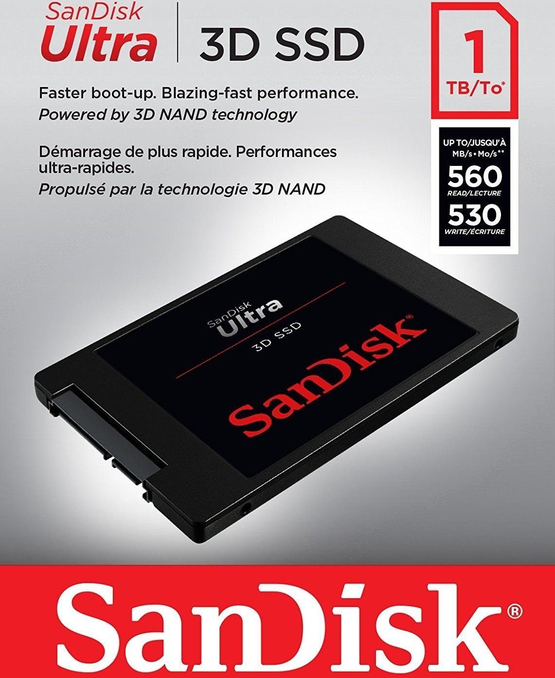 Sandisk Ultra 3D SSD interne SSD (1TB) 2,5