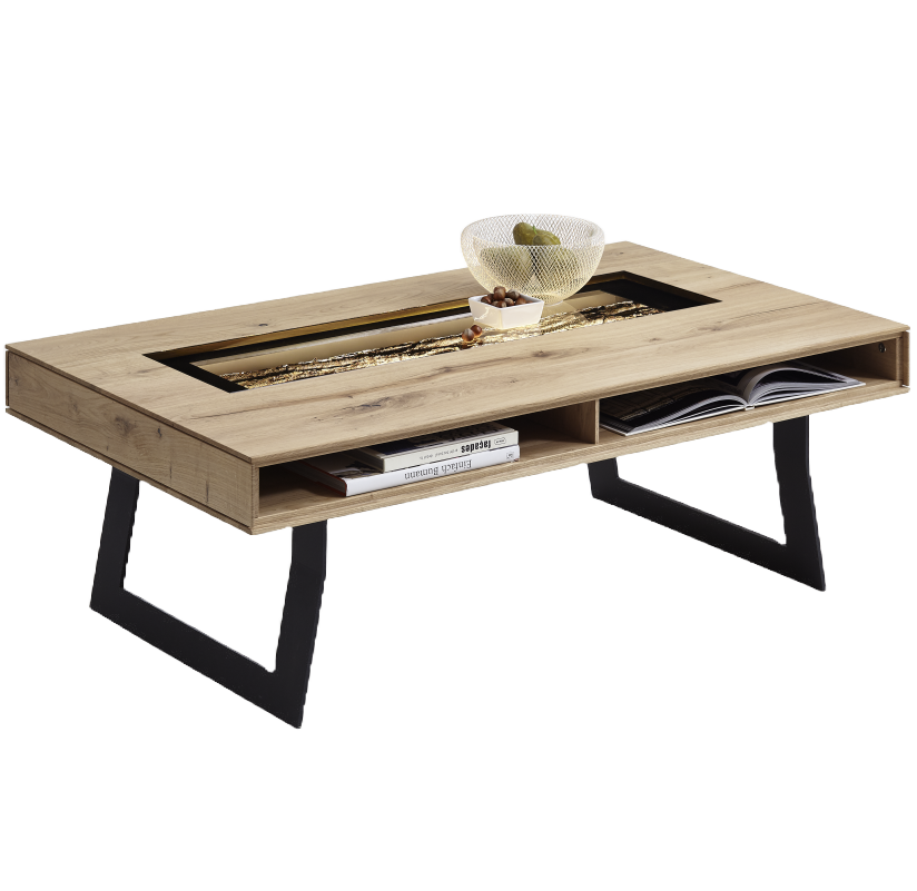 Hartmann Couchtisch Runa mit Rindenapplikation