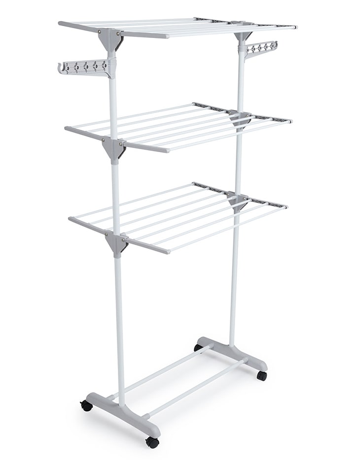 Lifa Living Wäscheständer in Weiß/ Grau - (B)126 x (H)160 x (T)57 cm günstig kaufen onesize