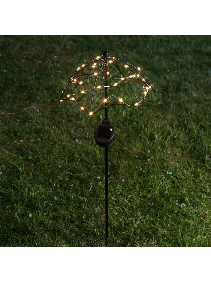 MARELIDA LED Solar Gartenstecker Sonnenschirm H: 69cm in schwarz günstig kaufen onesize