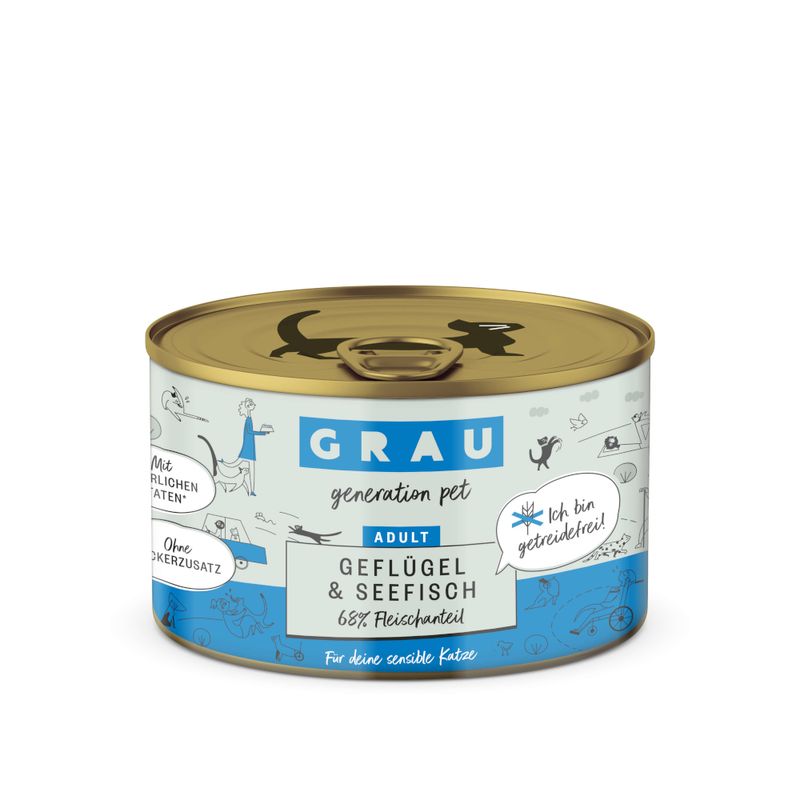 Sparpaket GRAU Adult Getreidefrei 24 x 200 g