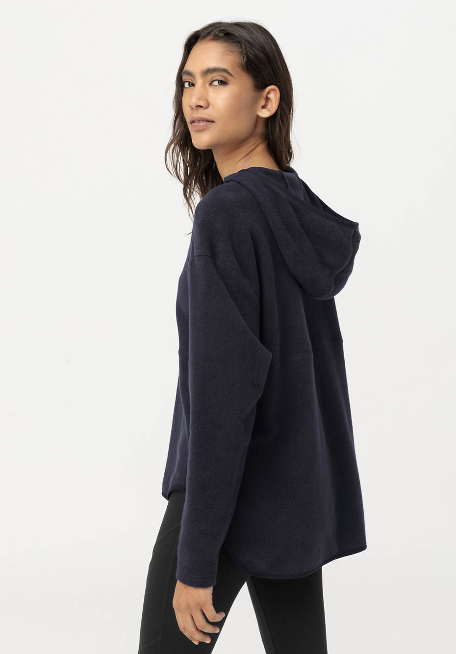 Fleece-Hoodie aus reiner Bio-Baumwolle