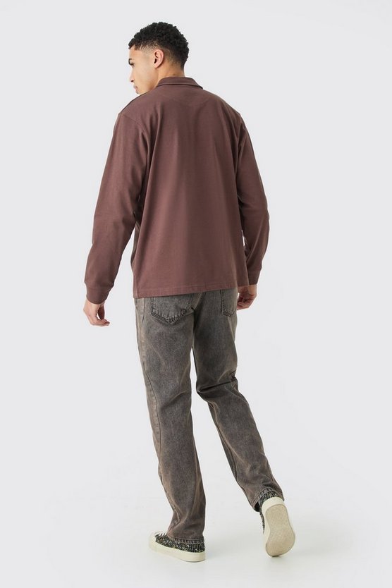 Rugby-Poloshirt mit Knopfleiste