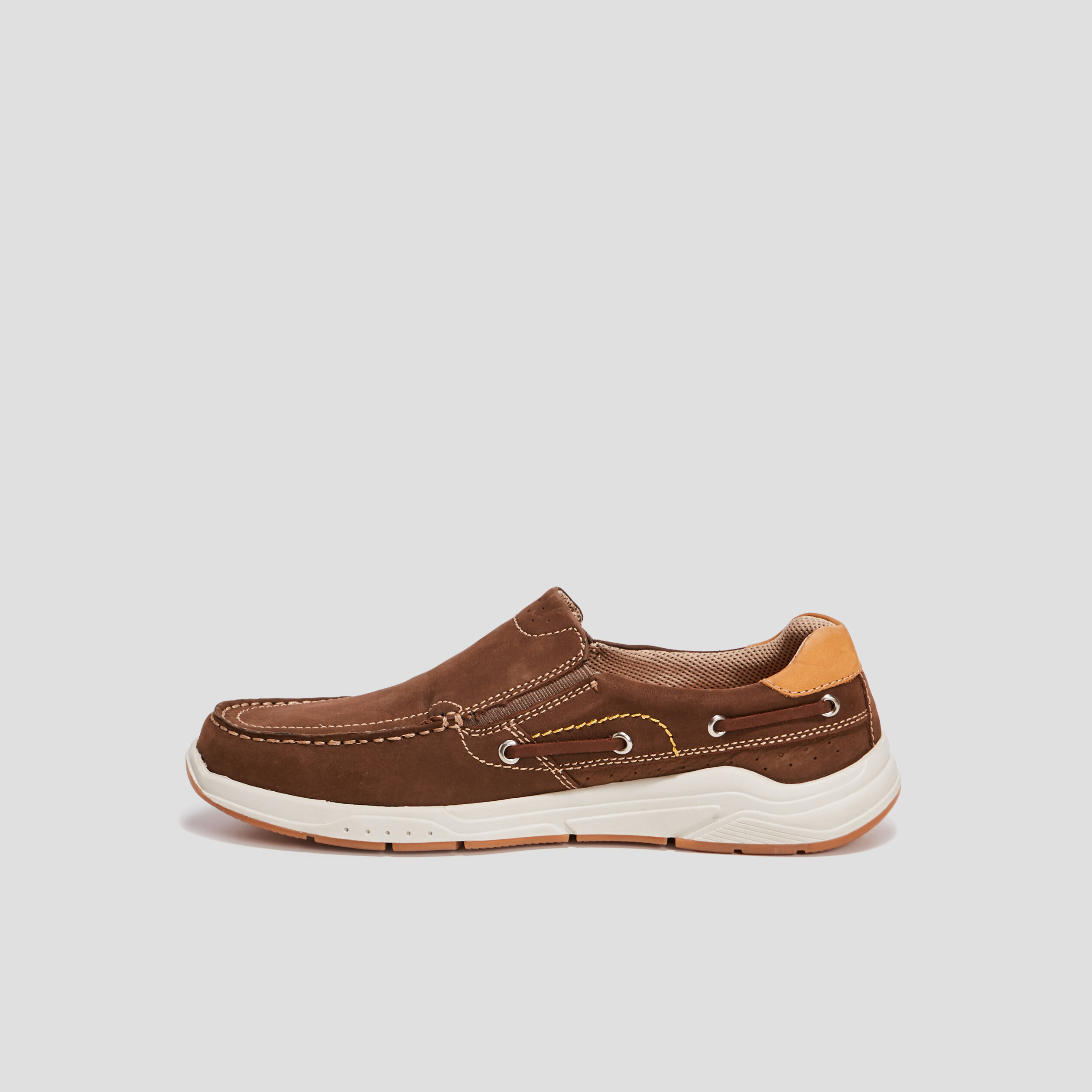 Mocassins en cuir Trappeur marron homme | La Halle