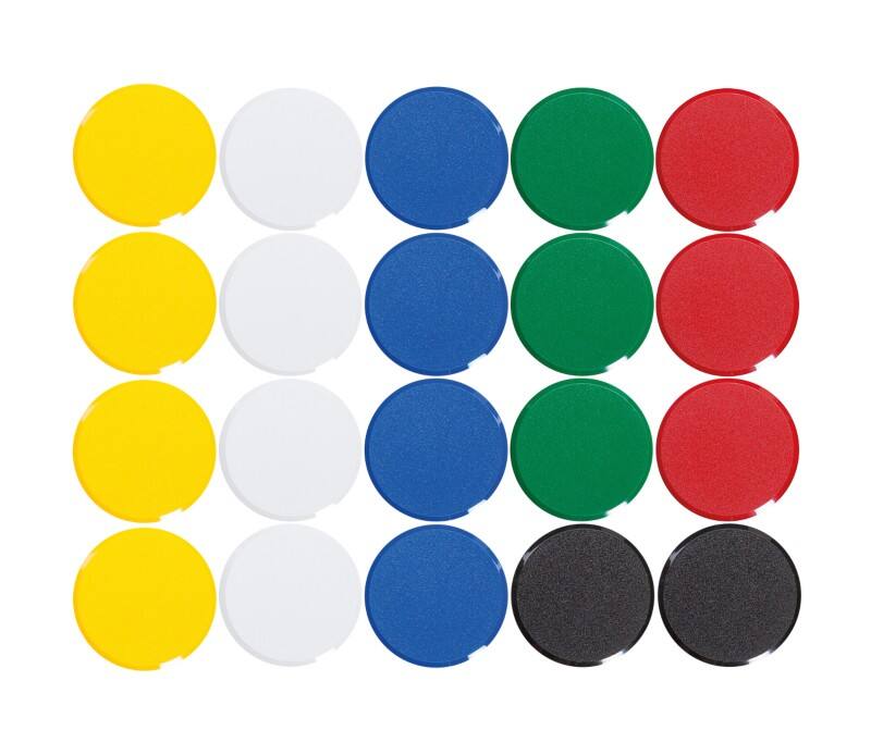 Maul MAULpro Whiteboard-Magnete Farbig sortiert 2 kg Tragfähigkeit 33 mm 20 Stück