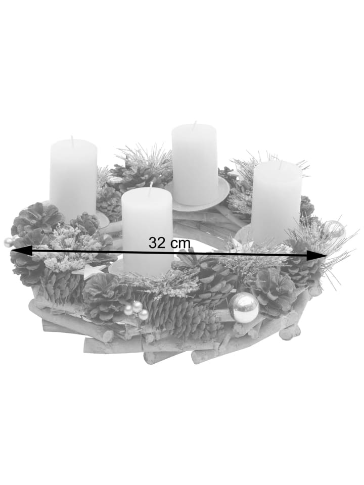MCW Adventskranz M15, Mit Kerzen günstig kaufen onesize