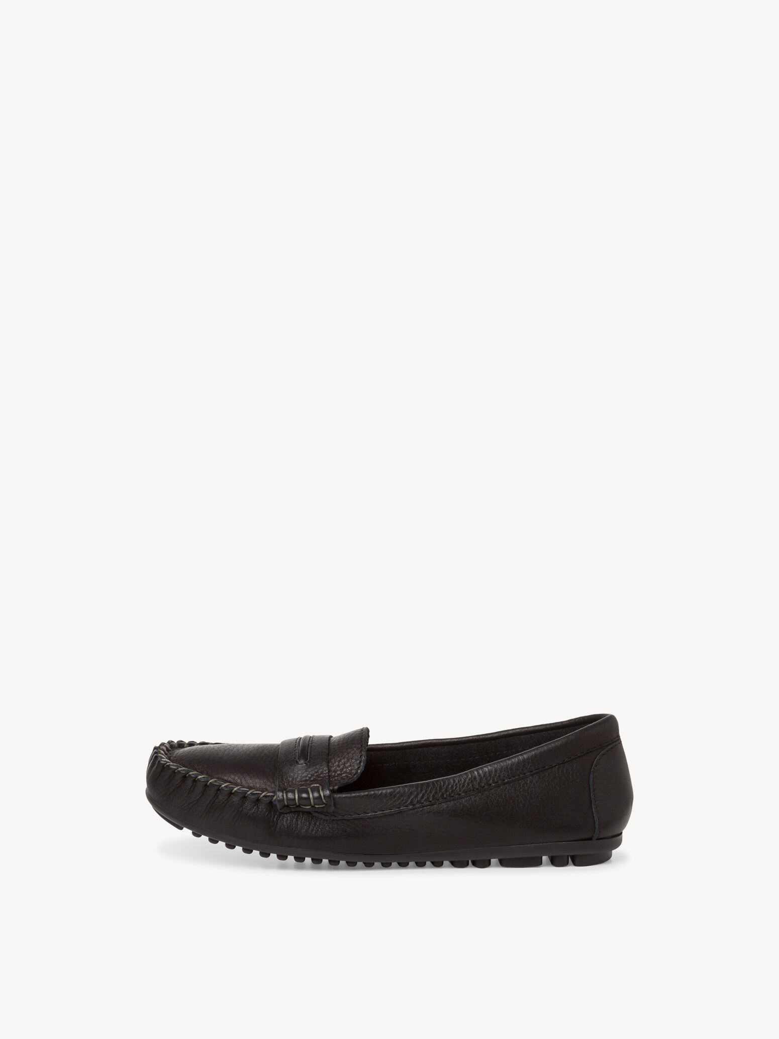 Mocassin en cuir - noir