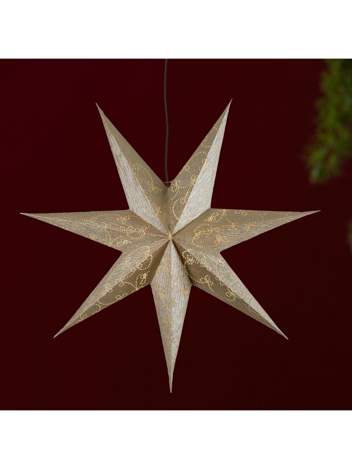 STAR Trading Papierstern Decorus, handgeschöpftes Papier, gold, Ø 63cm in Gold günstig kaufen onesize