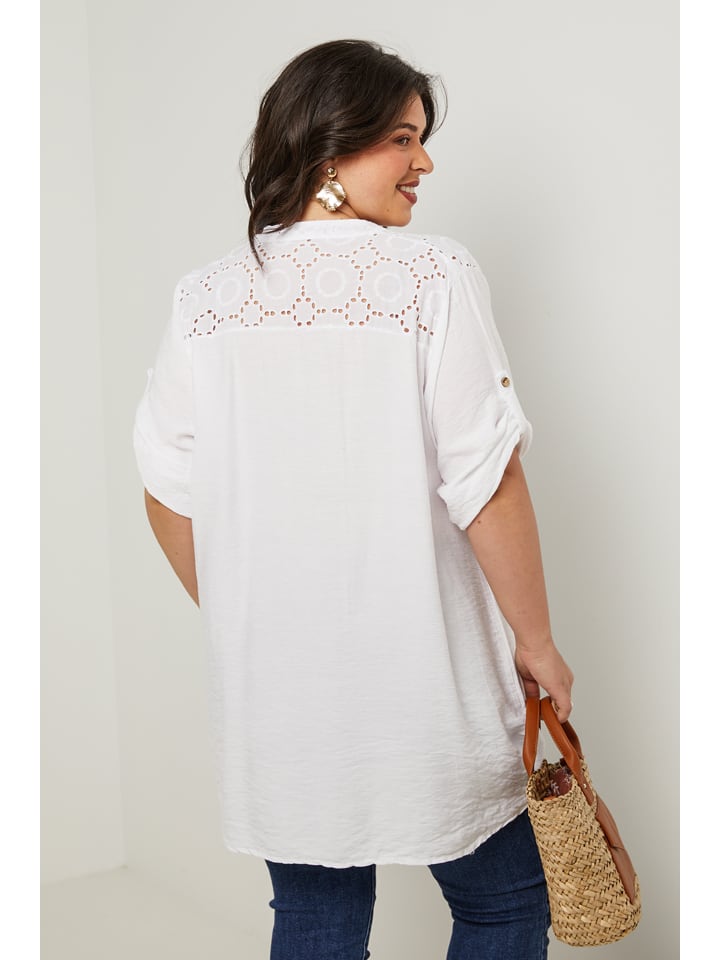 Curvy Lady Tunika in Weiß günstig kaufen