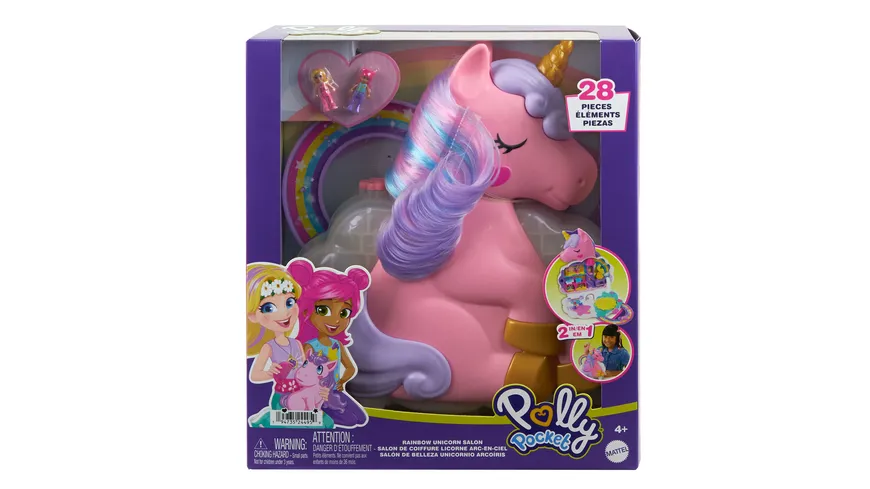 Polly Pocket Einhorn Haarspiel Schatulle