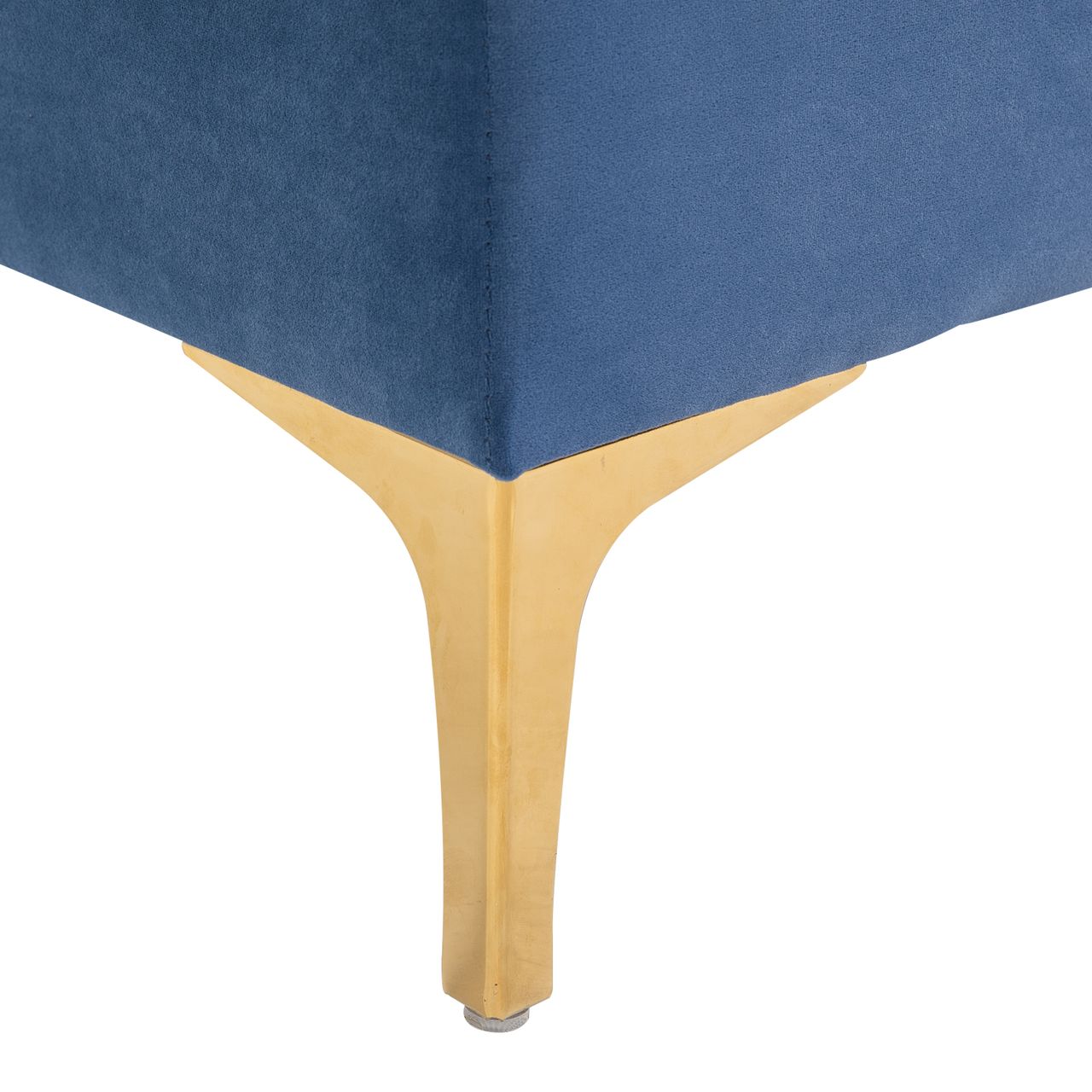 HOMCOM Sitzbank Bettbank Schuhbank mit erhöhten Beine Schlafzimmer Samt Blau