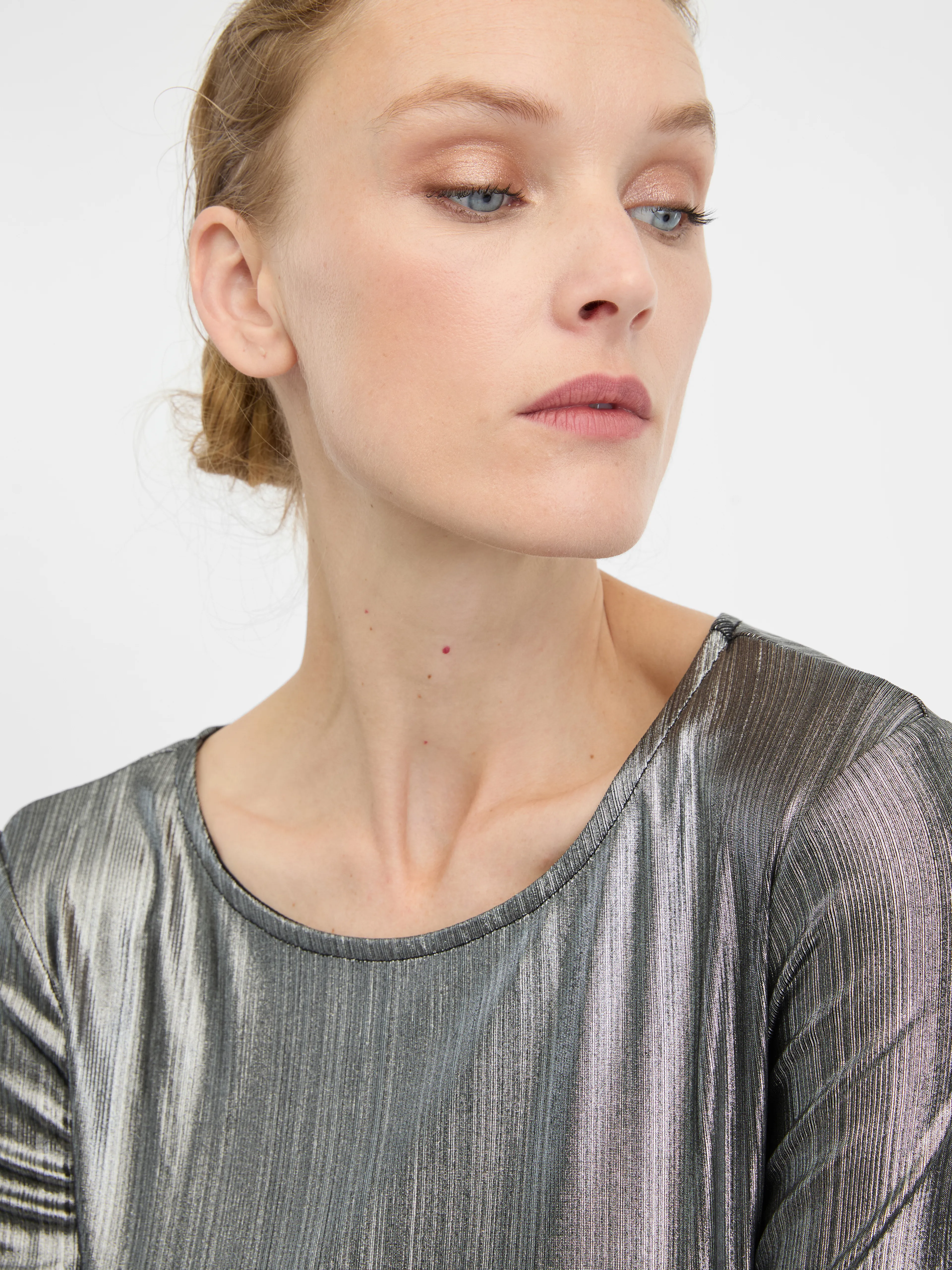 Silbernes Damen-Langarm-T-Shirt ORSAY
