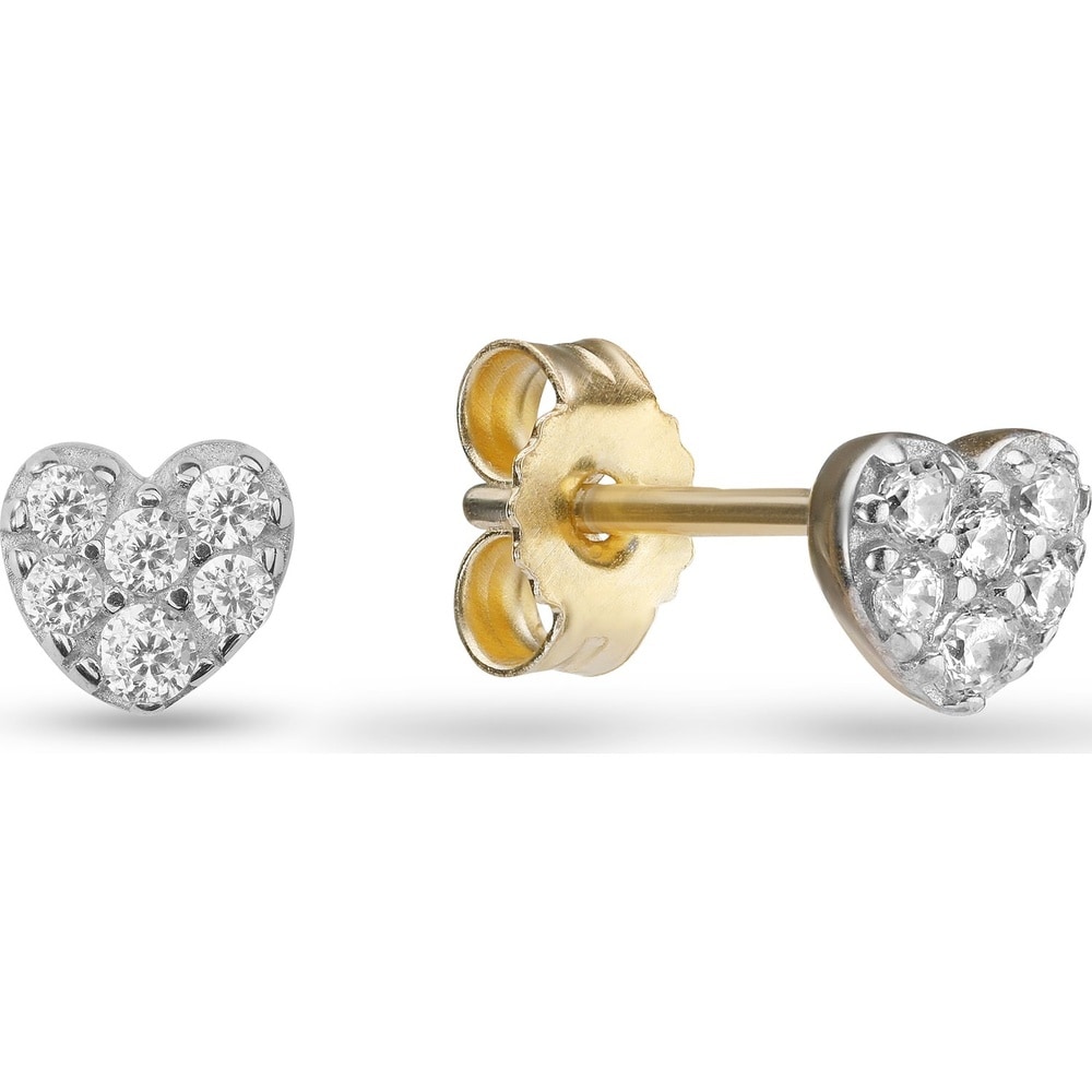 Valeria Boucles d'oreilles à fermoir à poussette 375 Or jaune partiellement rhodié Boucles d'oreilles