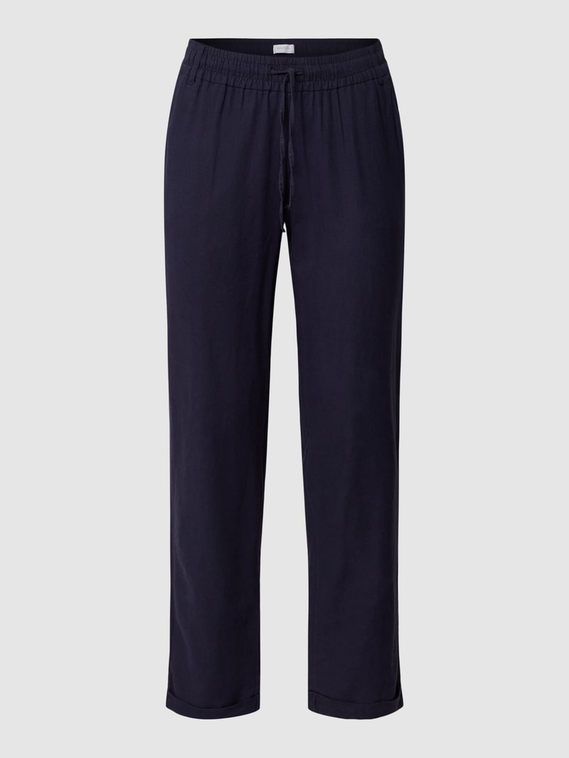 Umstands-Leinenhose mit elastischem Bund Modell 'BEACH' in marineblau