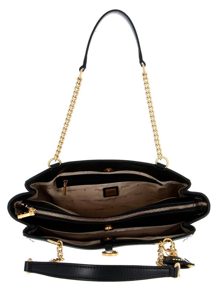 Guess Schultertasche in Schwarz - (B)35 x (H)26 x (T)10,5 cm günstig kaufen onesize