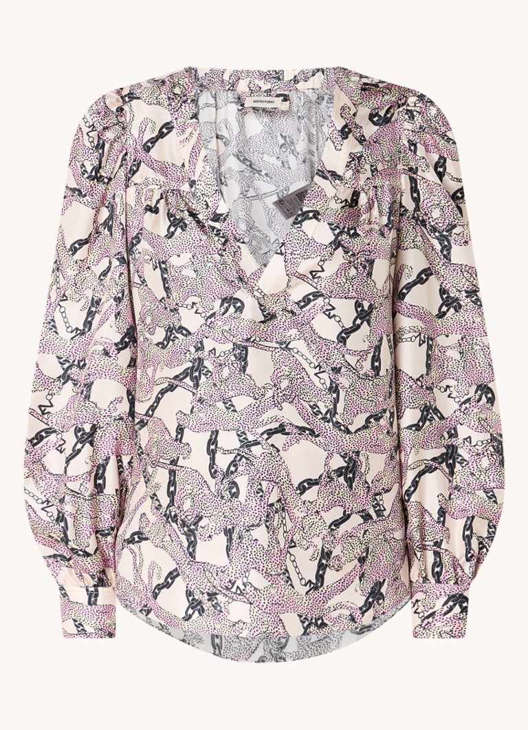 Zadig&Voltaire Telia silk tunic with print