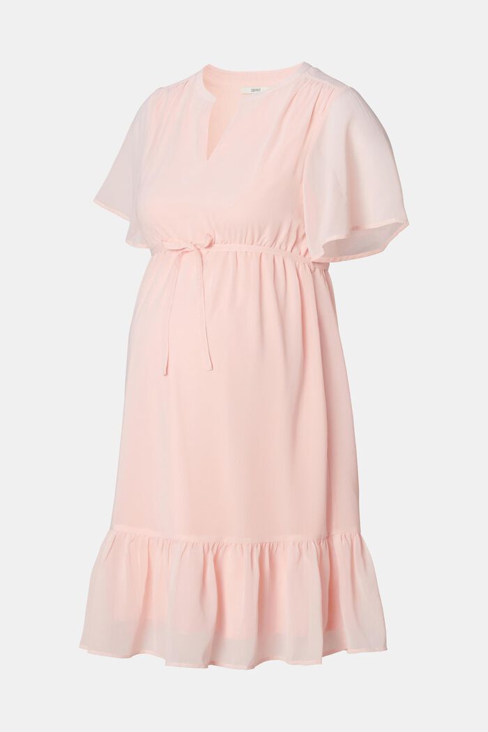 Recycelt: Chiffonkleid mit Volants