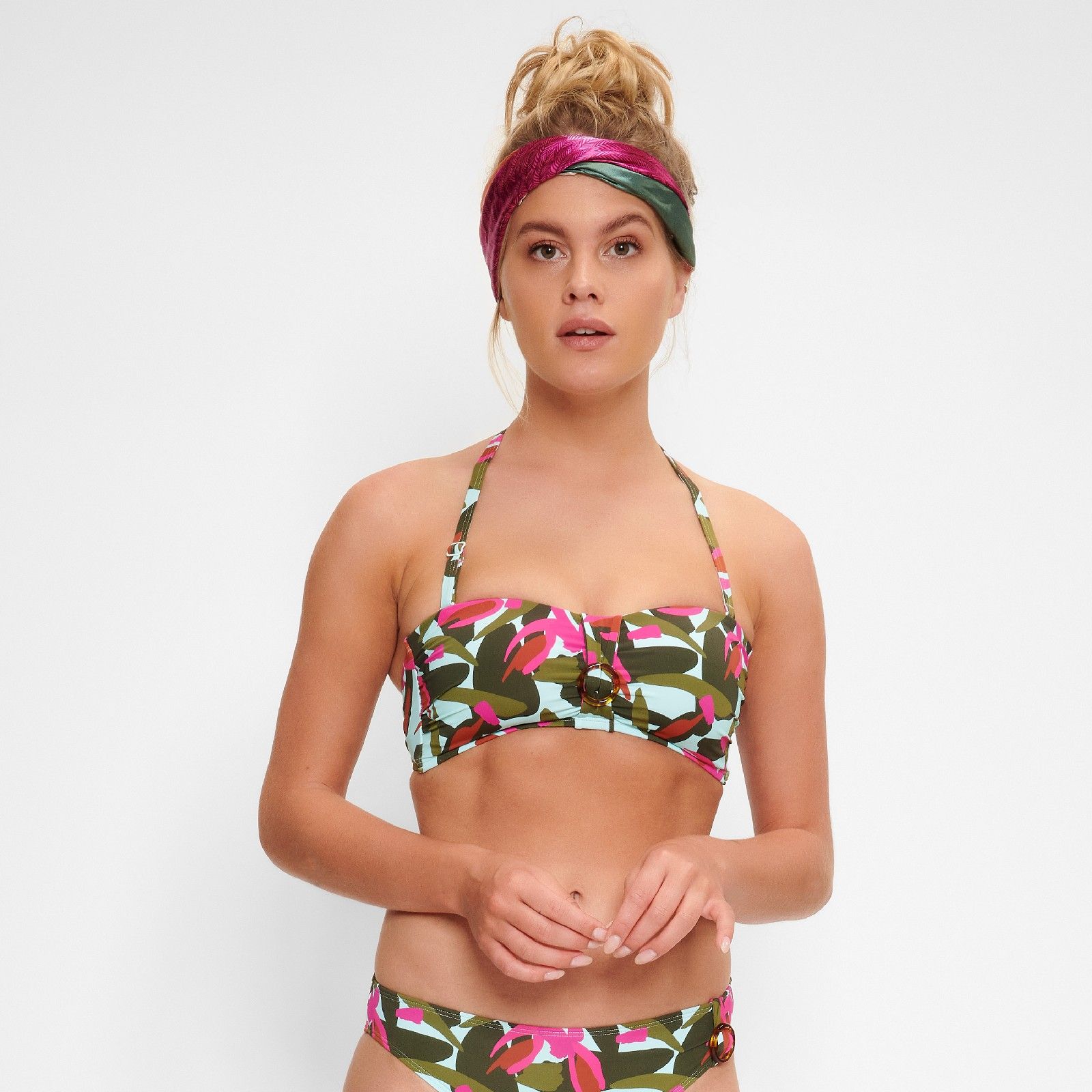 LingaDore 7109BB Jungle Druck Bandeau-Bikini Oberteil