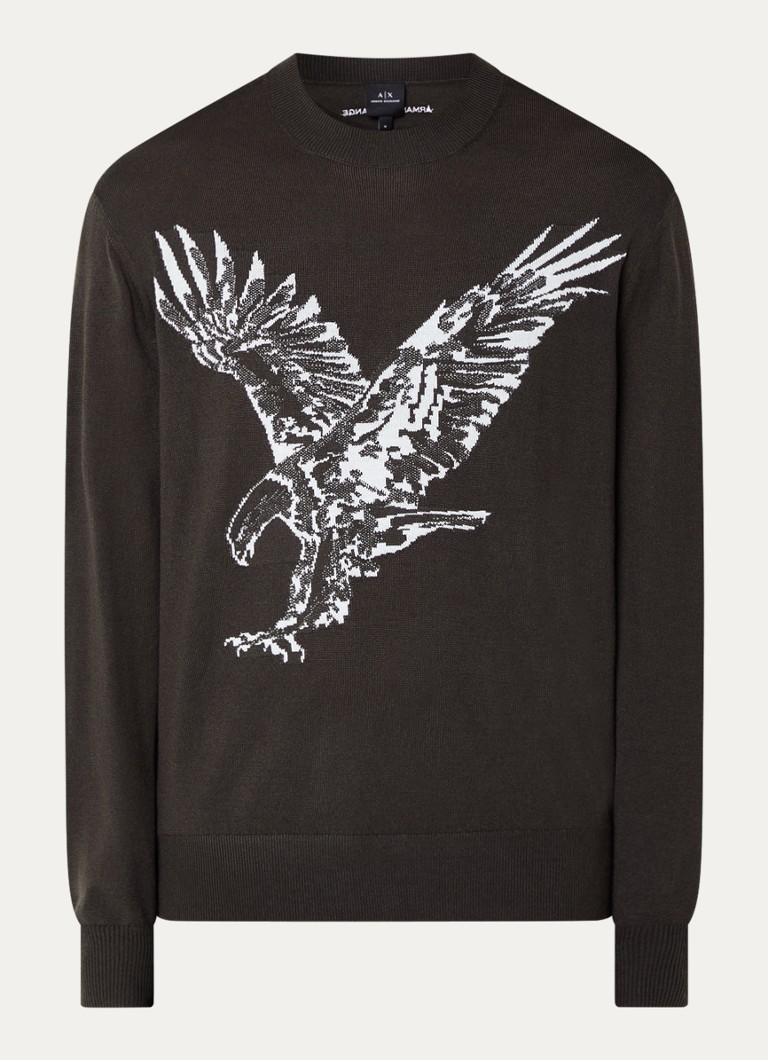 Maglione Armani Exchange a maglia fine in misto lana con motivo a maglia