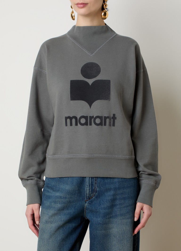 Sweter Moby od Isabel Marant z nadrukowanym logo.