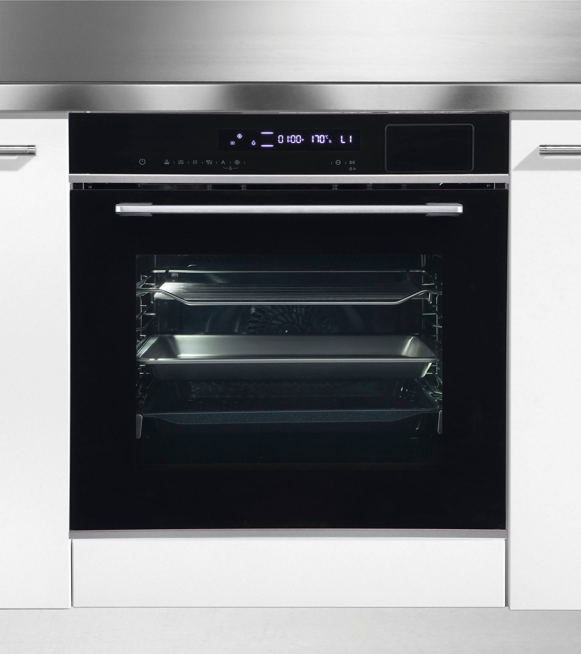 Hanseatic Dampfbackofen HBO7212SA1, mit 2-fach-Teleskopauszug