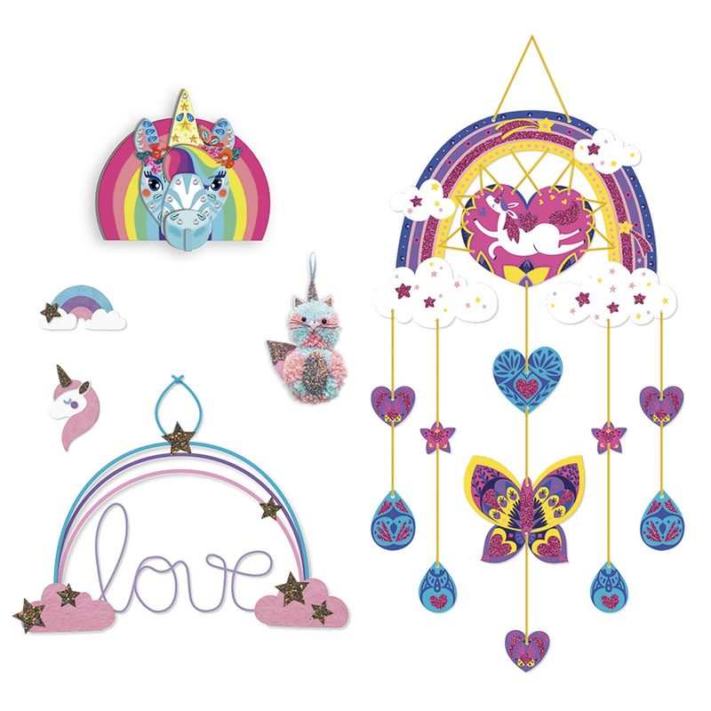 Les ateliers déco Coffret 6 activités Arc en ciel à créer Janod