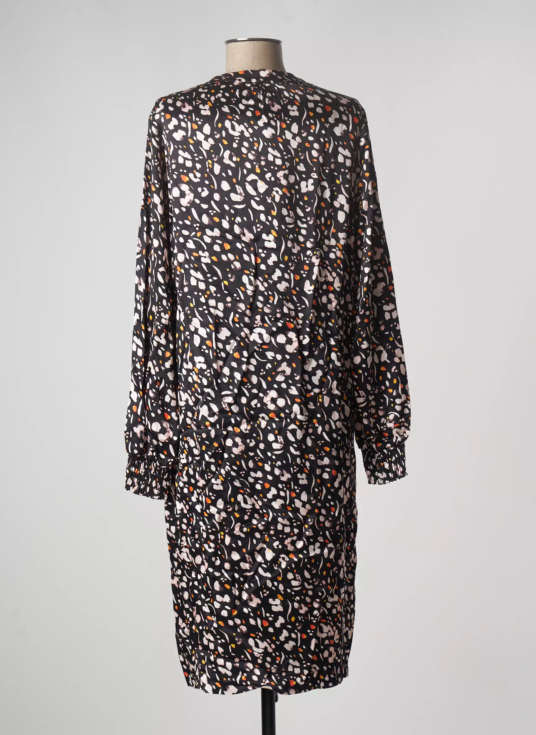 Geisha Robes Mi Longues Femme couleur noir