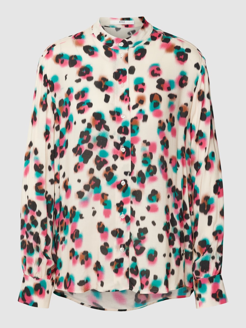 Hemdbluse mit Allover-Print in sand
