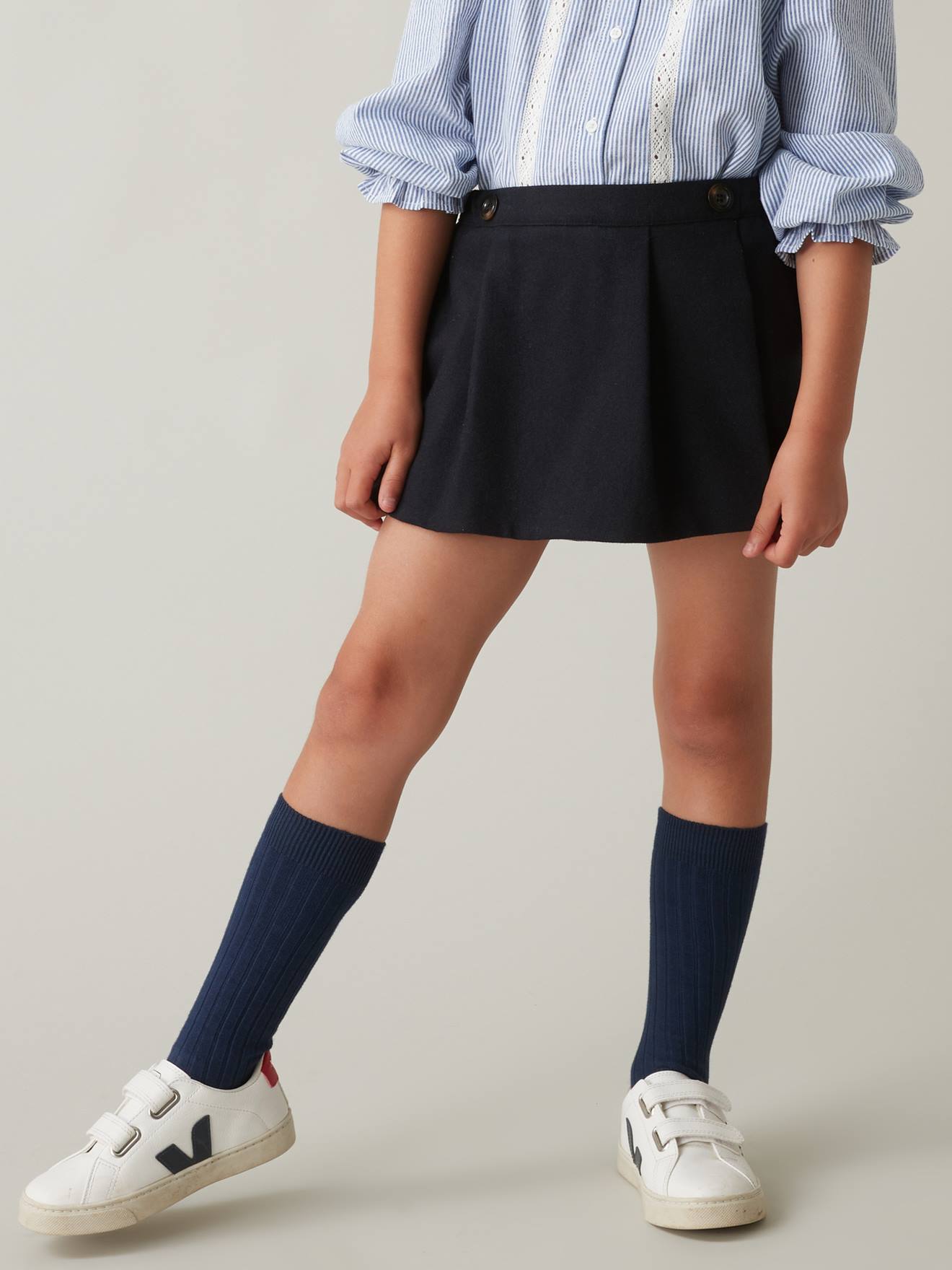 Cyrillus Mädchen Skort CYRILLUS, Woll-Mix - nachtblau
