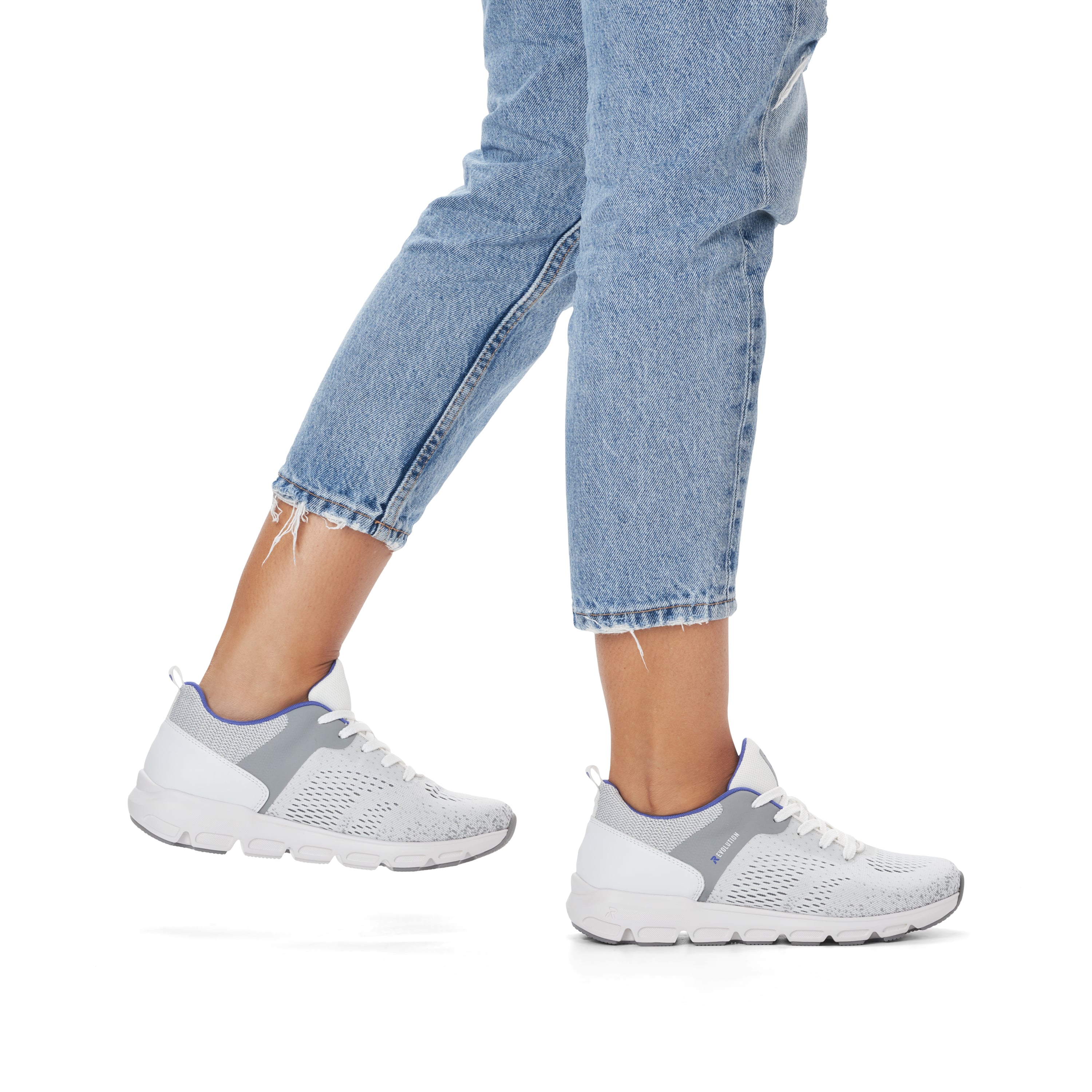 Rieker Damen Sneaker Low frost white