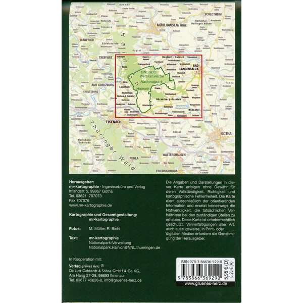 WANDERKARTE NATIONALPARK HAINICH 1 : 25 000