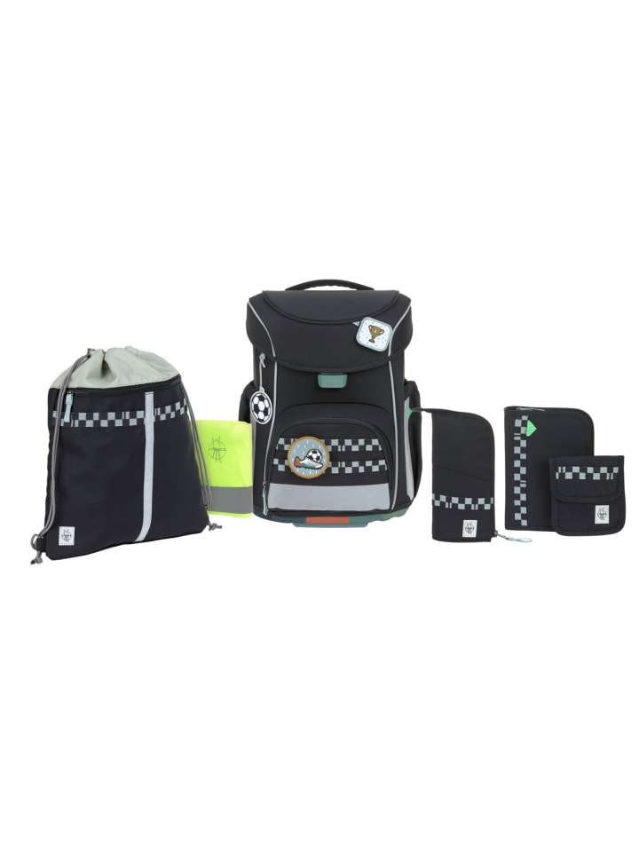 Lässig Lässig Schulranzen Set 7-teilig, Slim Unique black günstig kaufen onesize