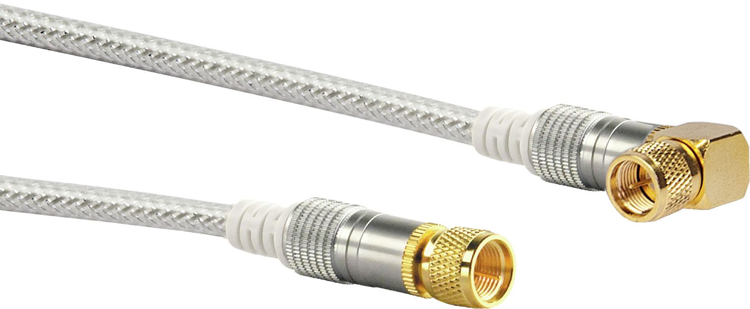 Schwaiger KVCWHD15 1,5 Meter transparent gewinkeltes Satellitenkabel