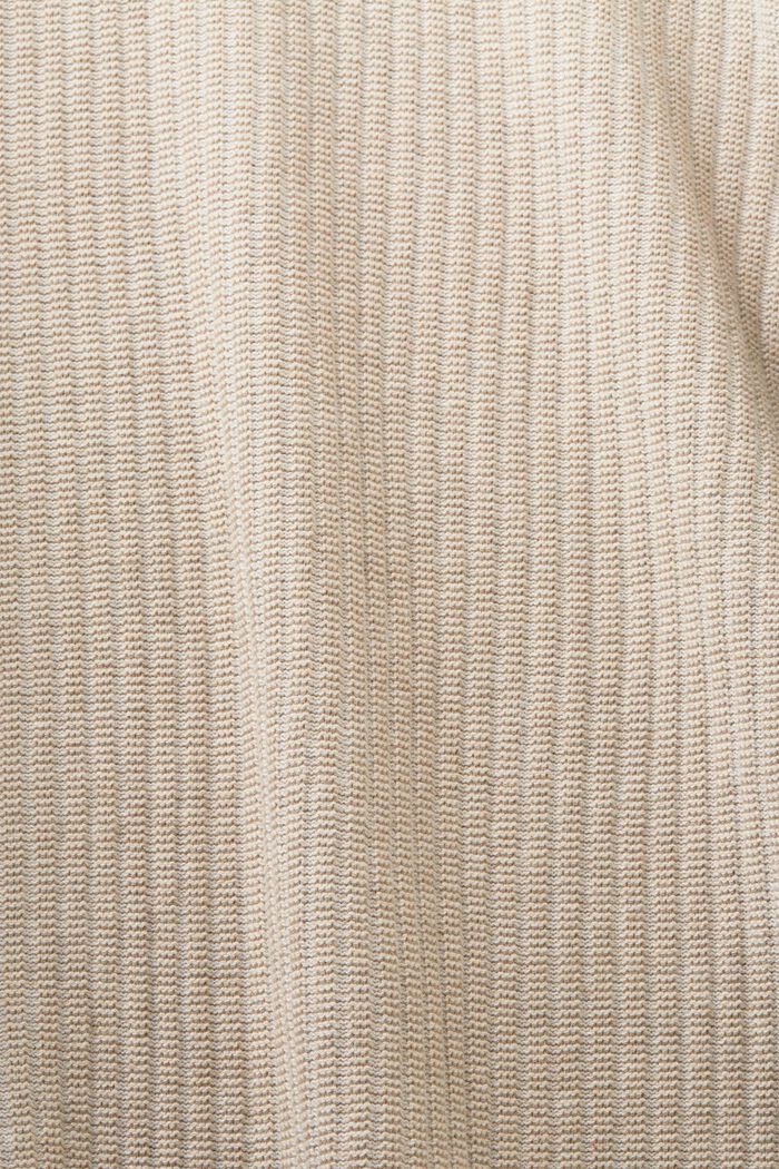 Rippstrickpullover im Zweifarben-Look