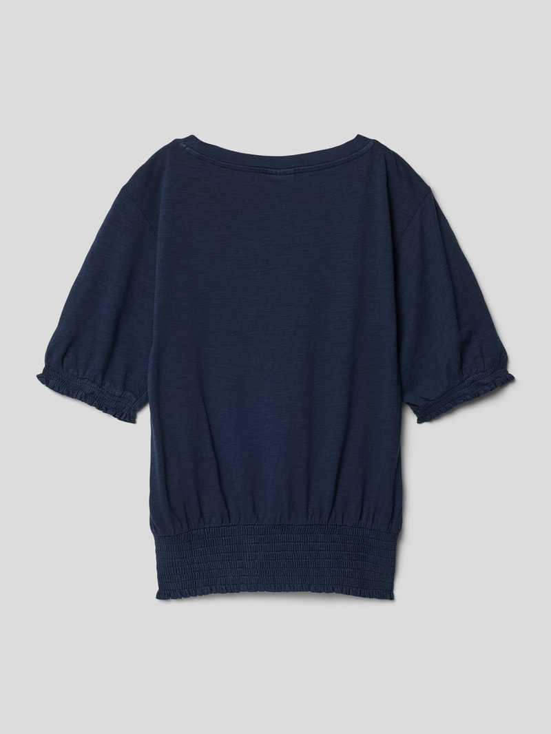 T-Shirt mit elastischen Abschlüssen in marineblau